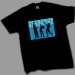 T-Qualizer shirt met dancing people flashing, blauw